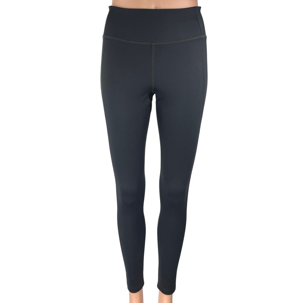 Girlfriend Collective Releve Women's Black Mid Rise Athletic Legging Pants Sz M